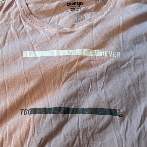 Express Men's Graphic Pink Long Sleeve Tee - Picture 3 of 5